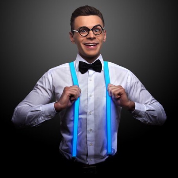 Blue LED suspenders - Picture 5 of 5